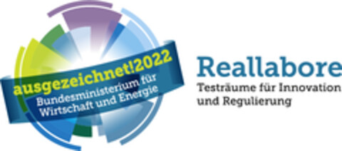 ausgezeichnet! 2022 Bundesministerium für Wirtschaft und Energie Reallabore Testräume für Innovation und Regulierung Logo (EUIPO, 09/30/2021)