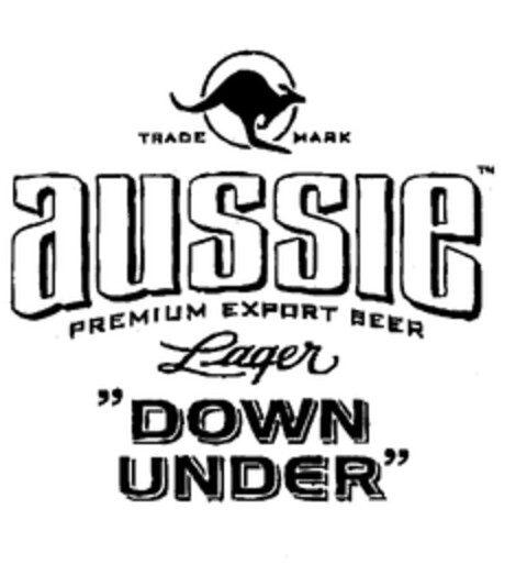 TRADE MARK aussie PREMIUM EXPORT BEER Lager "DOWN UNDER" Logo (EUIPO, 26.01.2000)