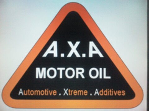 A.X.A MOTOR OIL Automotive Xtreme Additives Logo (EUIPO, 05/25/2013)