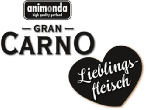 animonda high quality petfood Gran Carno Lieblingsfleisch Logo (EUIPO, 07/07/2014)