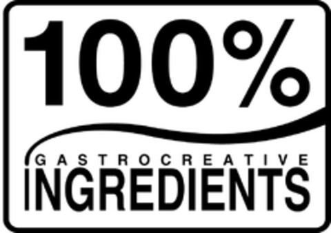 100 % GASTROCREATIVE INGREDIENTS Logo (EUIPO, 19.06.2023)