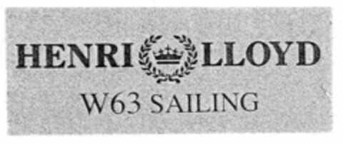 HENRI LLOYD W63 SAILING Logo (EUIPO, 01/04/1999)