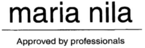 maria nila Approved by professionals. Logo (EUIPO, 18.06.1999)