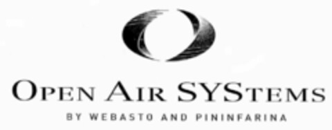 OPEN AIR SYSTEMS BY WEBASTO AND PININFARINA Logo (EUIPO, 08/21/2002)