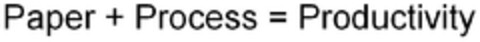 Paper + Process = Productivity Logo (EUIPO, 23.07.2009)