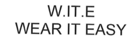 W.IT.E WEAR IT EASY Logo (EUIPO, 12.07.2011)