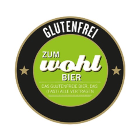 zum wohl BIER DAS GLUTENFREIE BIER, DAS (FAST) ALLE VERTRAGEN glutenfrei Logo (EUIPO, 13.07.2015)