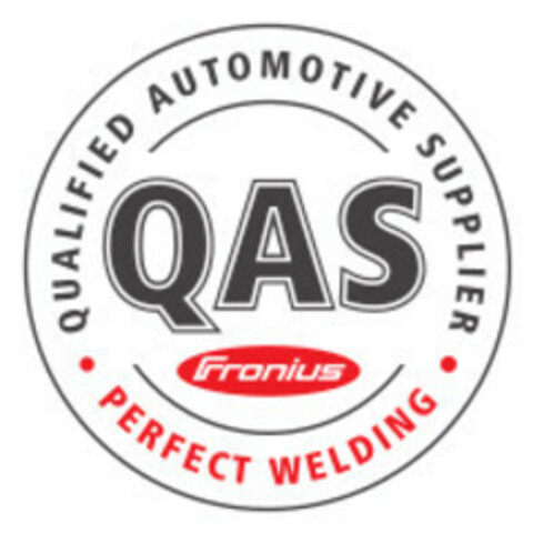 QAS Fronius QUALIFIED AUTOMOTIVE SUPPLIER PERFECT WELDING Logo (EUIPO, 04/12/2016)