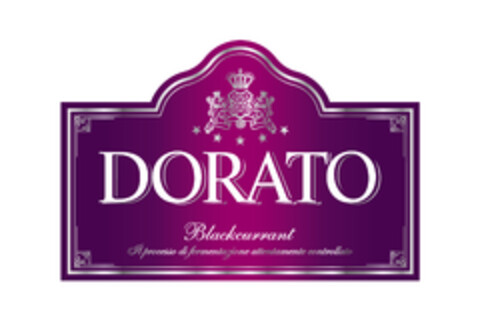 DORATO Blackcurrant  Il processo di fermentazione attentamente controllato Logo (EUIPO, 23.04.2020)