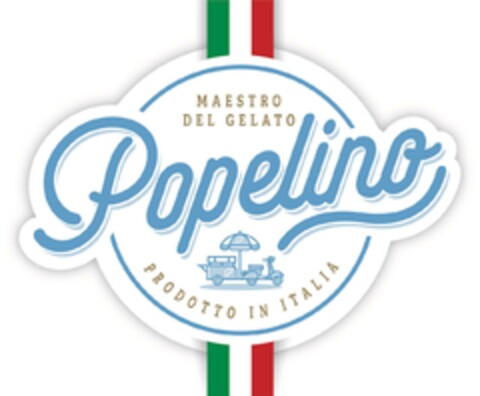 MAESTRO DEL GELATO Popelino PRODOTTO IN ITALIA Logo (EUIPO, 11/24/2023)