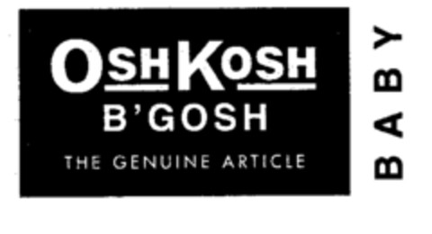 OSHKOSH B'GOSH THE GENUINE ARTICLE BABY Logo (EUIPO, 04.11.1999)