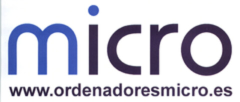 micro www.ordenadoresmicro.es Logo (EUIPO, 07/30/2007)