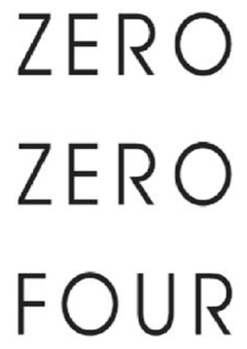 ZERO ZERO FOUR Logo (EUIPO, 06.08.2013)