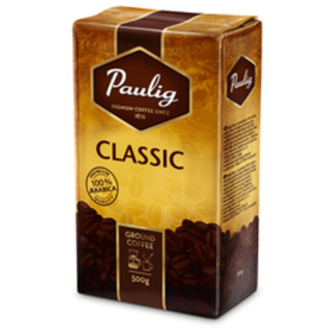 Paulig PREMIUM COFFEE SINCE 1876
CLASSIC PREMIUM 100 % ARABICA QUALITY
GROUND COFFEE Logo (EUIPO, 23.03.2016)