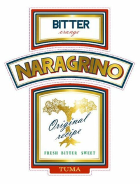 BITTER orange NARAGRINO Original recipe FRESH BITTER SWEET TUMA Logo (EUIPO, 13.03.2017)