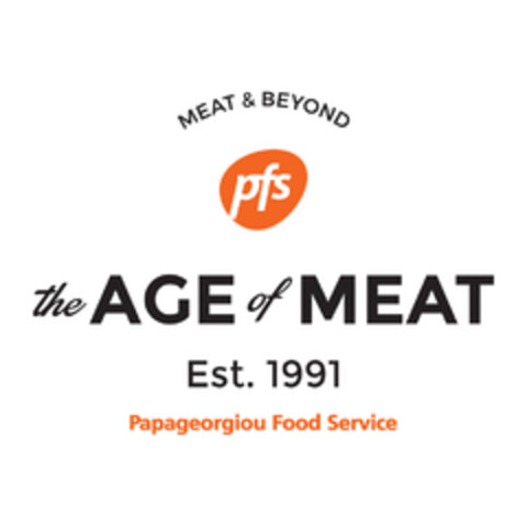 MEAT & BEYOND pfs the AGE of MEAT Est. 1991 Papageorgiou Food Service Logo (EUIPO, 07.07.2018)