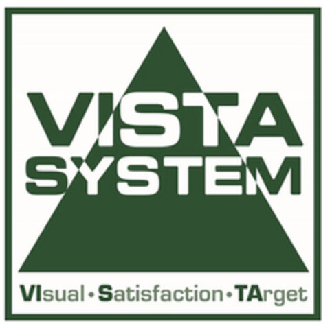VISTA SYSTEM VIsual Satisfaction TArget Logo (EUIPO, 12.05.2020)