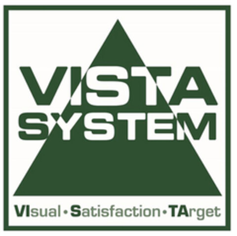 VISTA SYSTEM VIsual Satisfaction TArget Logo (EUIPO, 05/12/2020)