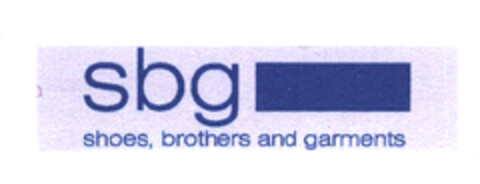 sbg shoes, brothers and garments Logo (EUIPO, 06/27/2003)