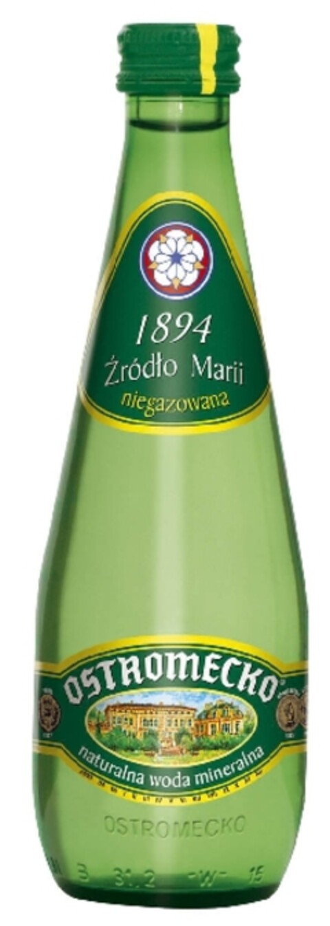 1894, Źródło Marii, niegazowana, OSTROMECKO, naturalna woda mineralna Logo (EUIPO, 03.01.2012)