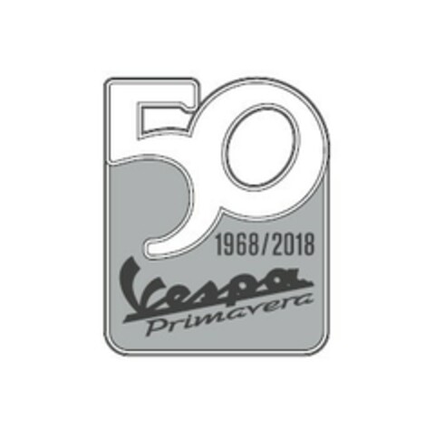 50 VESPA PRIMAVERA 1968/2018 Logo (EUIPO, 11/06/2017)