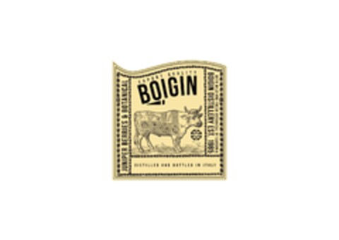 JUNIPER BERRIES & BOTANICAL EXPORT QUALITY BOIGIN WITH WILD AND FRESH BOTANICAL OF SARDINIA BOIGIN DISTILLERY EST. 1985 DISTILLED AND BOTTLED IN ITALY Logo (EUIPO, 18.05.2019)