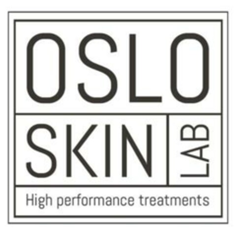 OSLO SKIN LAB High performance treatments Logo (EUIPO, 05.06.2020)