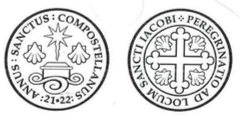 ANNUS SANCTUS COMPOSTELLANUS  21-22 PEREGRINATIO AD LOCUM SANCTI IACOBI Logo (EUIPO, 25.05.2021)