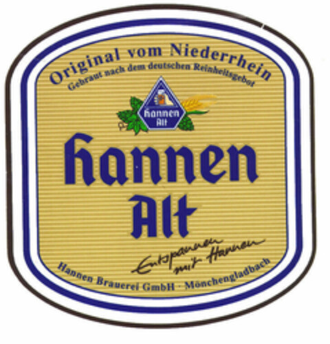 HANNEN ALT Logo (EUIPO, 04/01/1996)