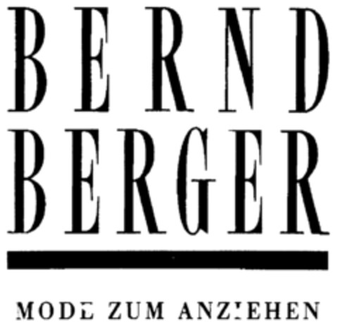 BERND BERGER MODE ZUM ANZIEHEN Logo (EUIPO, 01.04.1996)