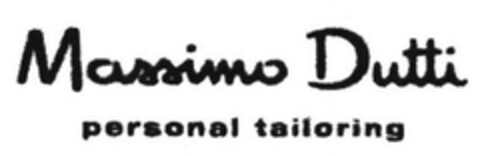 Massimo Dutti personal tailoring Logo (EUIPO, 18.05.2005)