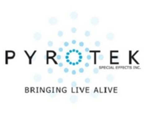 PYROTEK SPECIAL EFFECTS INC. BRINGING LIVE ALIVE Logo (EUIPO, 01/25/2016)