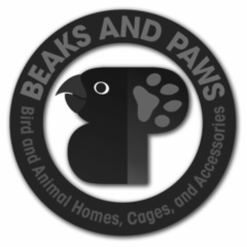 BEAKS AND PAWS Bird and Animal Homes, Cages, and Accessories Logo (EUIPO, 09.01.2017)