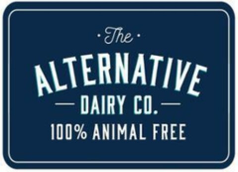 THE ALTERNATIVE DAIRY CO. 100% ANIMAL FREE Logo (EUIPO, 12/13/2021)