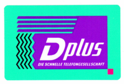 D plus DIE SCHNELLE TELEFONGESELLSCHAFT Logo (EUIPO, 10.04.1996)