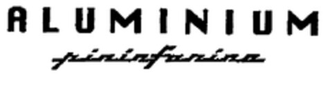 ALUMINIUM pininfarina Logo (EUIPO, 12/22/2000)