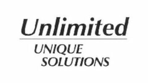 Unlimited UNIQUE SOLUTIONS Logo (EUIPO, 05.02.2008)