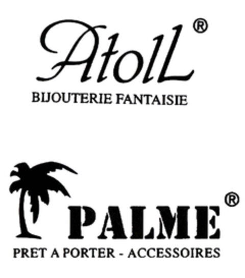 AtolL BIJOUTERIE FANTAISIE PALME PRET A PORTER - ACCESSOIRES Logo (EUIPO, 25.09.2013)