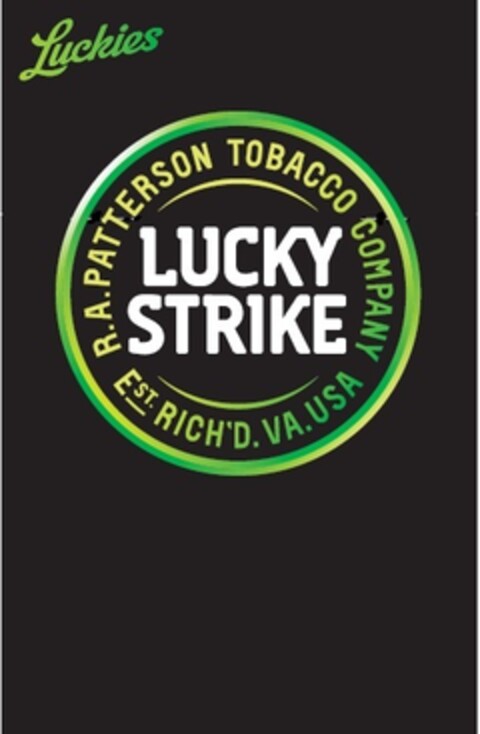 Luckies LUCKY STRIKE R.A. PATTERSON TOBACCO COMPANY EST. RICH'D. VA. USA Logo (EUIPO, 02/11/2014)