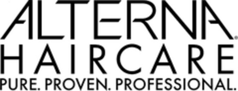 ALTERNA HAIRCARE PURE. PROVEN. PROFESSIONAL Logo (EUIPO, 06/27/2014)
