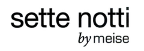 sette notti by meise Logo (EUIPO, 11.01.2016)