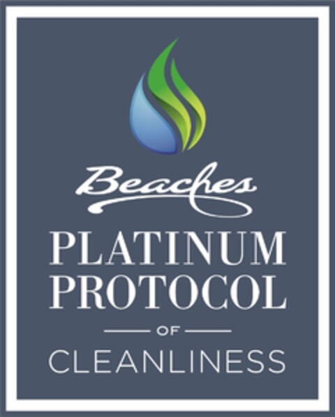 BEACHES PLATINUM PROTOCOL OF CLEANLINESS Logo (EUIPO, 11.05.2020)