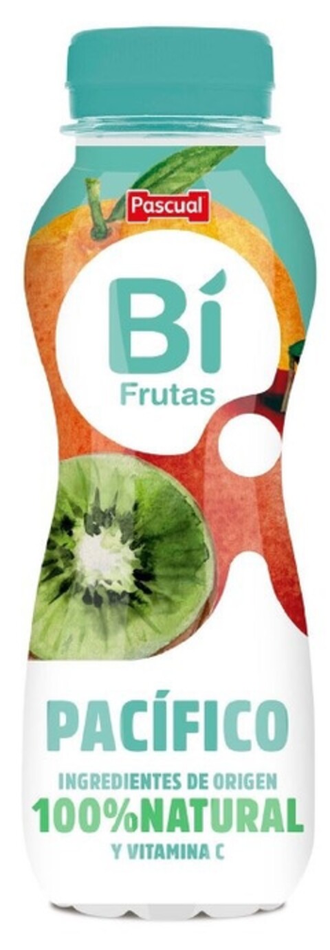 Pascual Bí Frutas PACÍFICO INGREDIENTES DE ORIGEN 100% NATURAL Y VITAMINA C Logo (EUIPO, 29.06.2020)