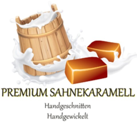 PREMIUM SAHNEKARAMELL Handgeschnitten Handgewickelt Logo (EUIPO, 05.03.2021)