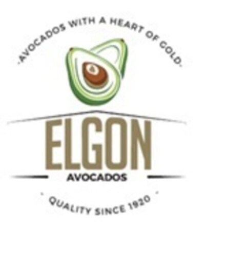 AVOCADOS WITH A HEART OF GOLD ELGON AVOCADOS QUALITY SINCE 1920 Logo (EUIPO, 04/26/2021)