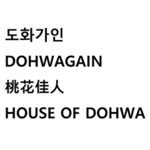 DOHWAGAIN HOUSE OF DOHWA Logo (EUIPO, 03.01.2022)