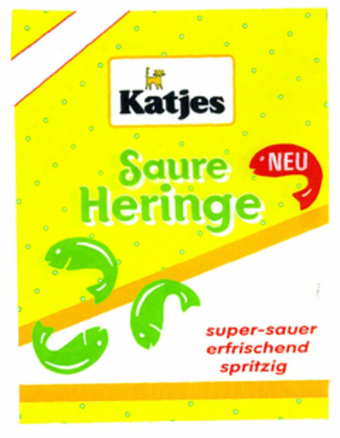Katjes Saure Heringe NEU super-sauer erfrischend spritzig Logo (EUIPO, 17.09.1996)
