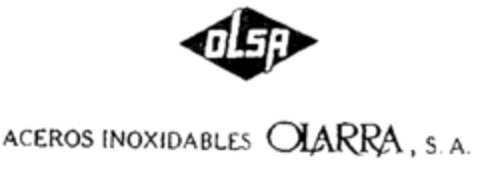 OLSA ACEROS INOXIDABLES OLARRA, S.A. Logo (EUIPO, 04/14/1998)