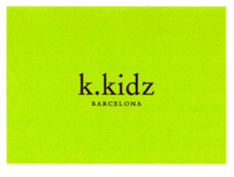 k.kidz BARCELONA Logo (EUIPO, 05.11.2001)