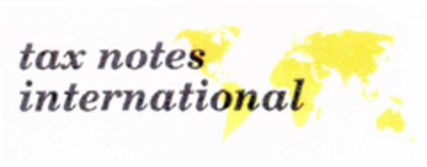 tax notes international Logo (EUIPO, 31.05.2002)